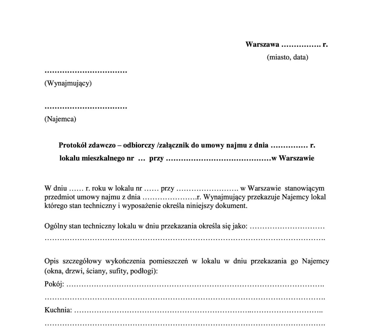 Protokół zdania mieszkania: Jak wypełnić po wynajmie mieszkania?
