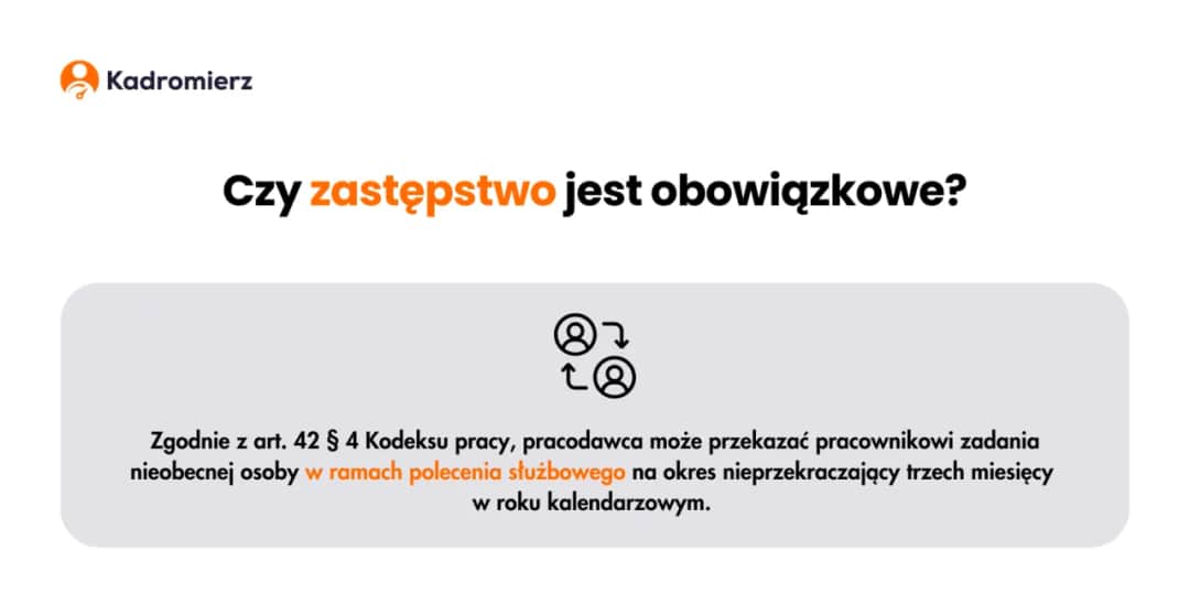 Zastąpienie kogoś w pracy - Prawa i obowiązki pracownika