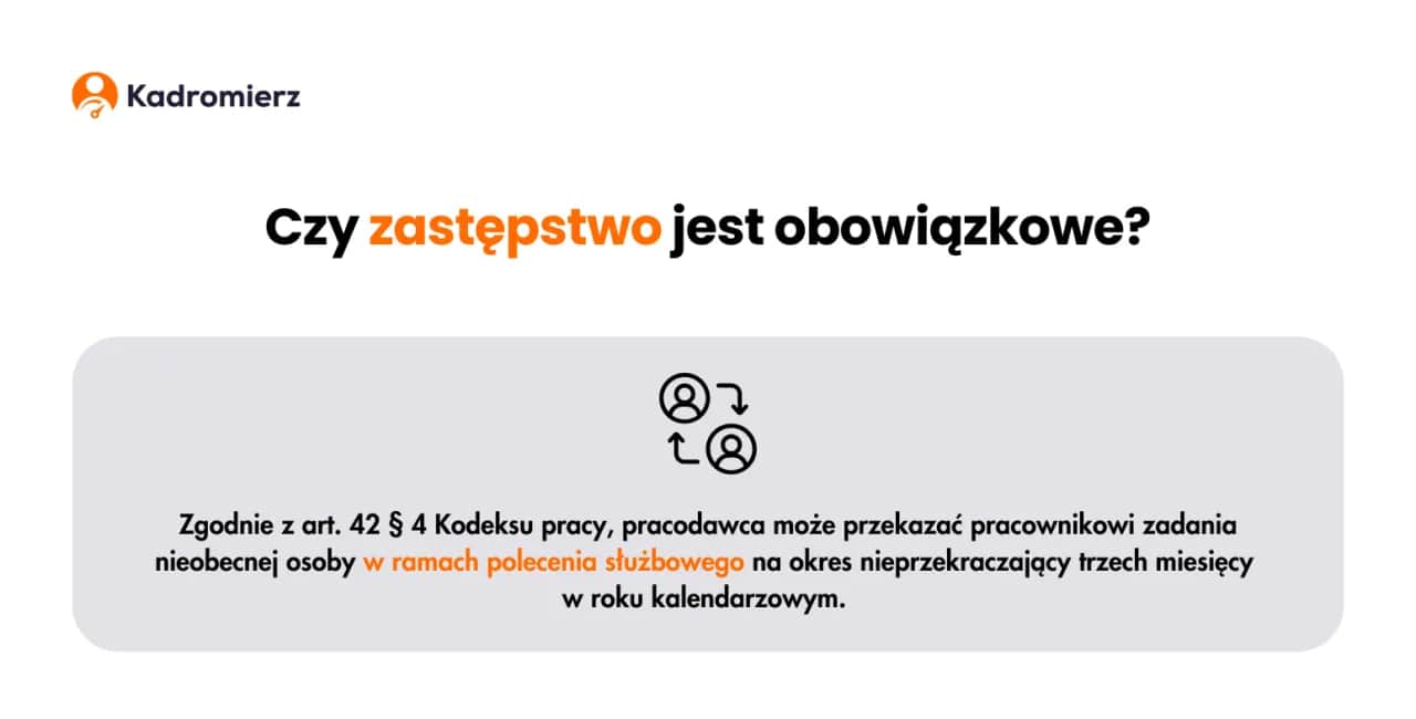 Zastąpienie kogoś w pracy - Prawa i obowiązki pracownika